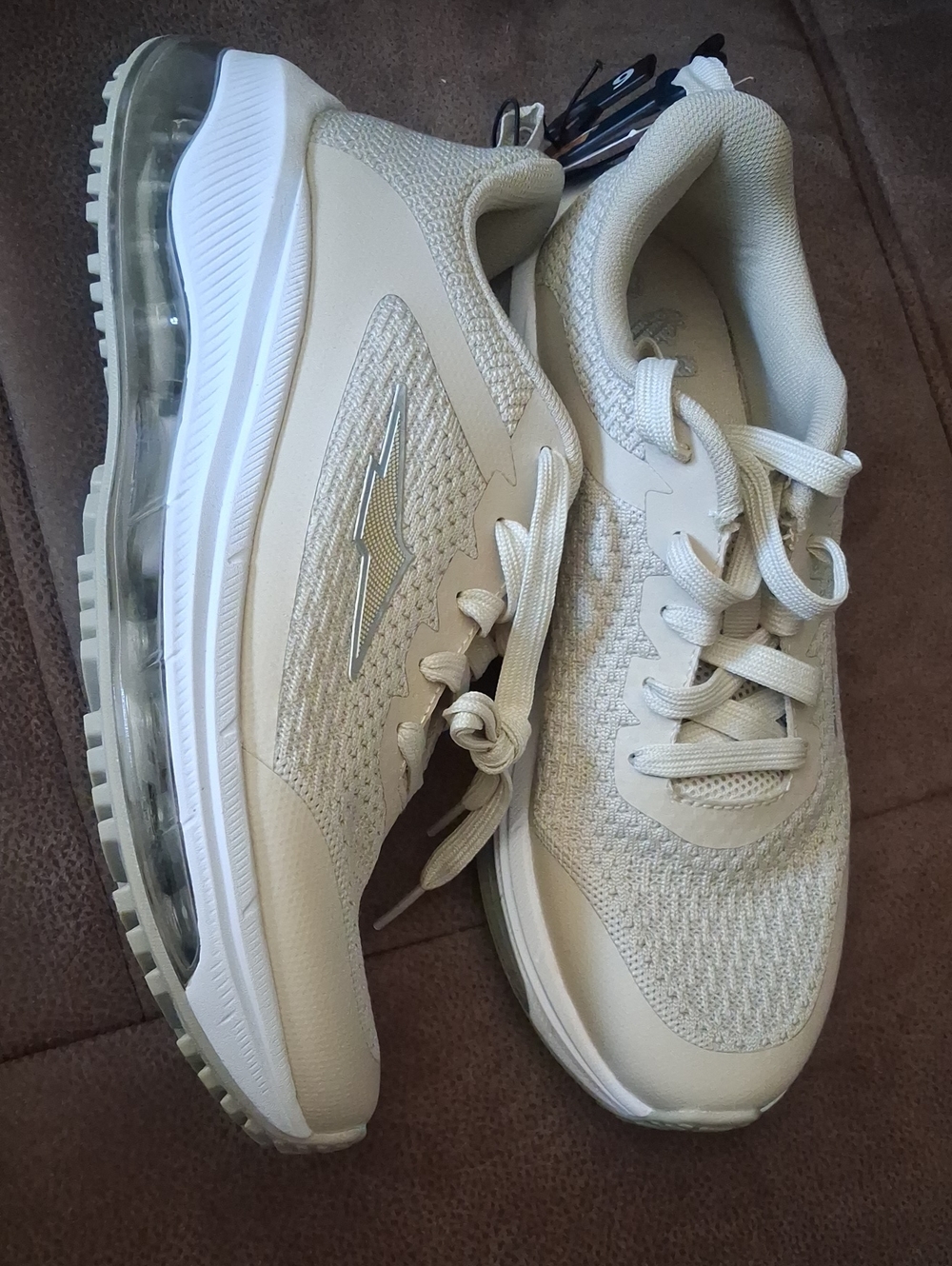 Avia Women’s 02 Air 360 Cream Beige Athletic Sneakers with Air-Cushion Sole  9
